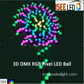 DC15V DMX RGB во боја на пиксели 3Д топче